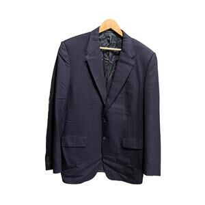 Corneliani Navy Super100's Extrafine Virgin Merino Wool Men's Blazer Size 54 / L